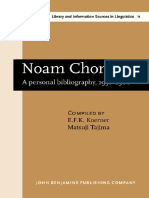 Koerner, E. F. K. & Tajima, M. Noam Chomsky. A Personal Bibliography 1951-1986