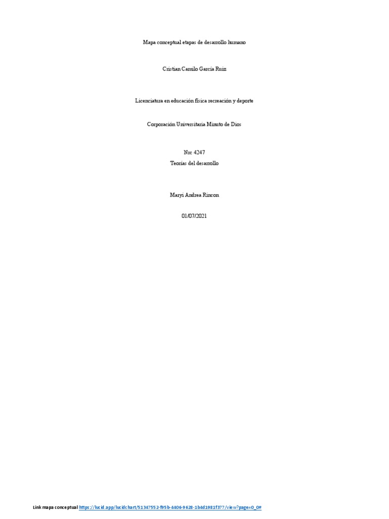 Mapa Conceptual Etapas de Desarrollo Humano | PDF