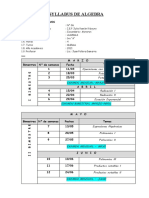 Syllabus 1ro Sec. Algebra