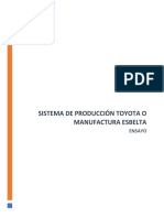 Sistema de Producción Toyota o Manufactura Esbelta