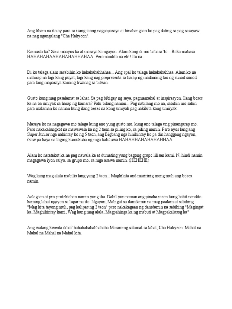 Liham para Sa Filipino | PDF