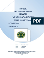 Modul Hewan "Memelihara Hewan" Tema 1 Subtema 1: SD/MI Kelas 1 Semester 1