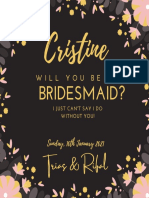 Will You Be My Bridesmaid Invitation