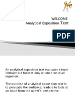 Analytical Exposition Text, Class XI