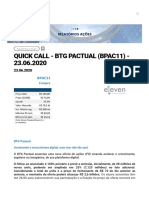 Eleven - Quick Call - BTG Pactual (BPAC11) - 23.06.2020 - Inside
