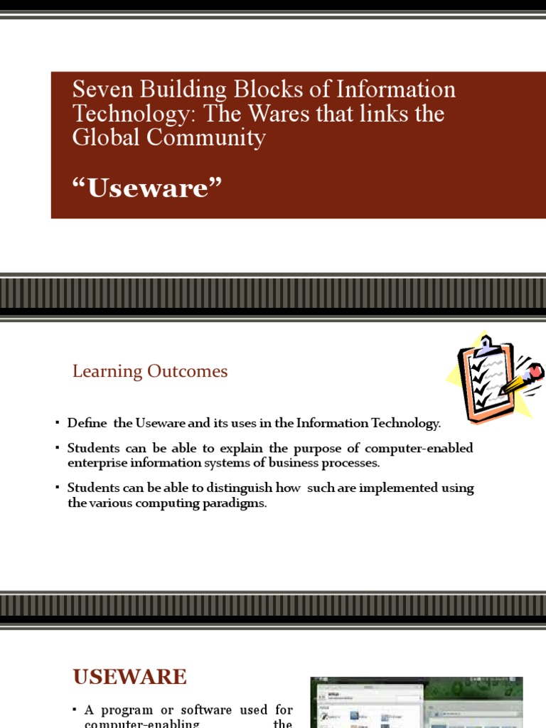 Seven Building Blocks of Information Technology: The Wares That Links ...