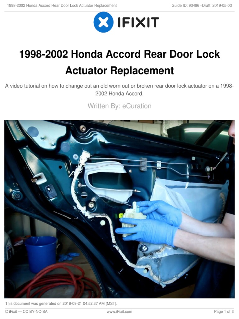 Honda Accord 1998-2002 OEM Acura TL CL 1999-2003 Trunk Latch Release