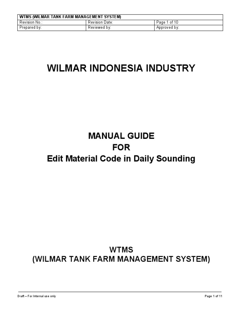 Manual Guide For Edit Material Code in Daily Sounding V1.1 | PDF ...