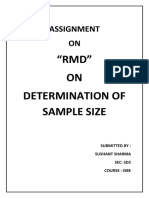 Determination of Sample Size