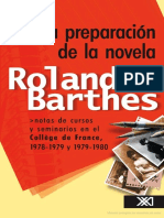 Barthes Roland La Preparacion de La Novela