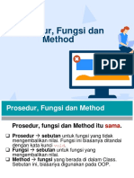 Materi 5 - Prosedur, Fungsi Dan Method