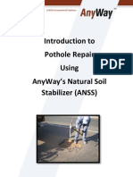 Introduction To Pothole Repair Using AnyWay's Natural Soil Stabilizer ANSS - New