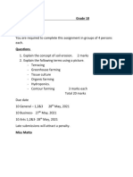 Integrated Science Grade 10 Assignment Instructions