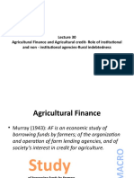 Agricultural Finance and Agricultural Credit-Role of Institutional and Non - Institutional Agencies-Rural Indebtedness