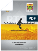 Plan Territorial de Desarrollo Integral El Alto 2016 2020