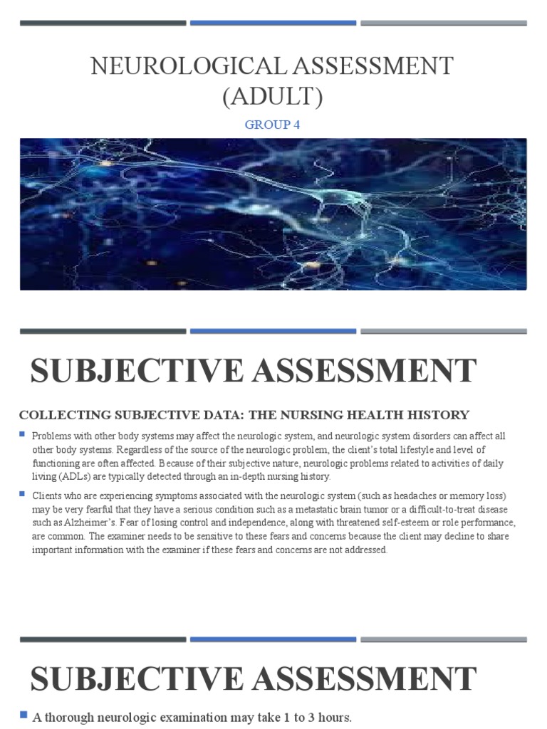 Adult Neurological Assessment Guide | PDF | Anatomical Terms Of Motion ...