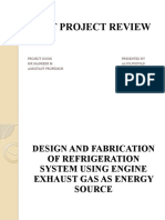 Fabrication of Refrigeration System Using Engine Exhaust Gas As Energy Source
