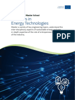 Masters in Energy Technologies 2021
