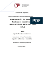 2019 IMPLEMENTACION DEL SISTEMA DE FACRTURACION ELECTRONICA EN