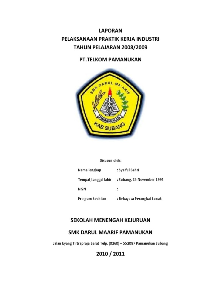 Laporan Prakerin Smk Damar