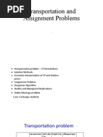 Transportation and Assignment Problems