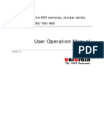 User Operation Manual: Unibrain Firewire-800 Cameras, Juniper Series Models: 580/780/785/980