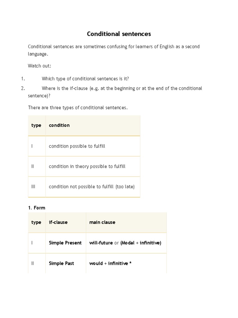 A Comprehensive Guide to Conditional Sentences Types, Forms, Examples