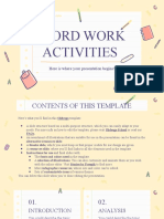 Word Work Activities Yellow Variant