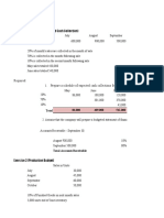 Strategic Cost Management Assignment 3 Exercise 1 (Schedule of Expected Cash Collection)