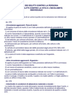 Dei Delitti Contro La Persona - C.C. Titolo Xii