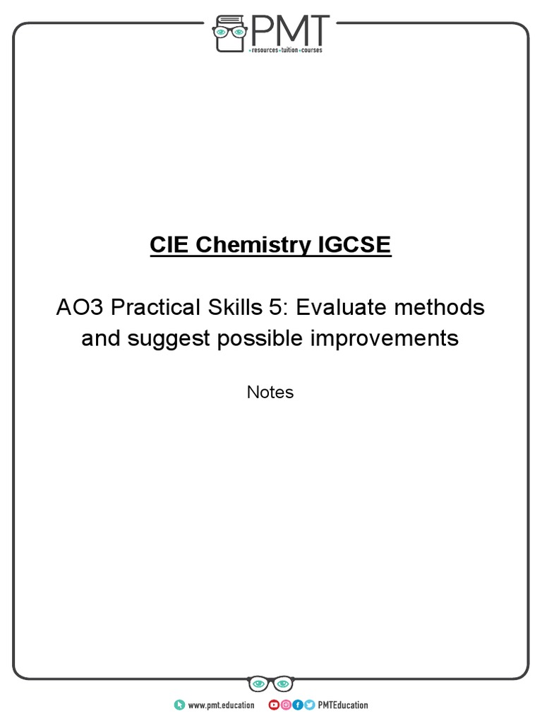 Improve Chemistry Practical Methods | PDF | Experiment | Ph