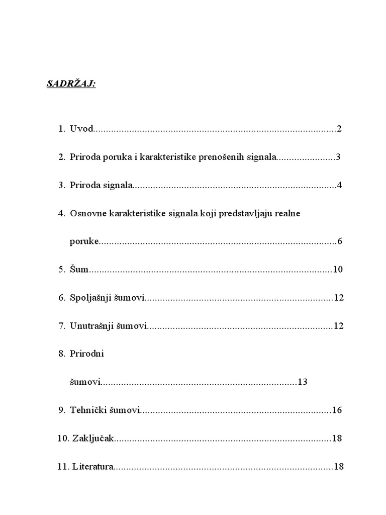 Signali I Sumovi | PDF