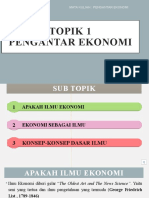 Topik 1 Pengantar Ekonomi