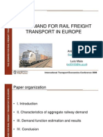 The Demand For Rail Freight Transport in Europe: António Couto