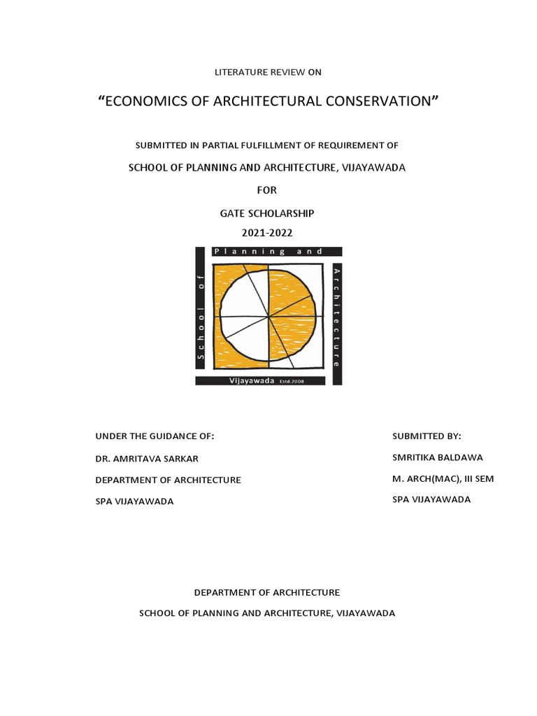 Economics of Architectural Conservation | PDF | Cultural Heritage ...