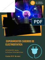 INFORME EXPERIMENTOS CASEROS DE ELECTROSTATICA