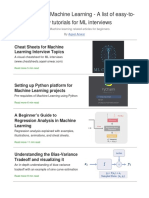 Understanding Machine Learning - A List of Easy-To-Follow Tutorials For ML Interviews