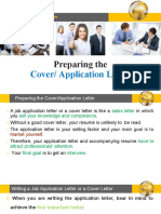 Cover/ Application Letter: Preparing The