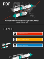 (MARKETING DECISIONS) - Business Implications of Exchange Rate Changes