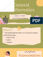 General Mathematics: Quarter I - Module 7 Representations of Functions