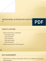 US EO NL Y: Motivational & Protective Functions of The Self II