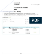 CIE Direct Electronic Statement of Entry November 2021 Series