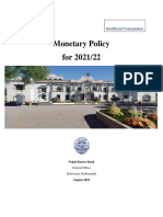 Monetary Policy 2021 22