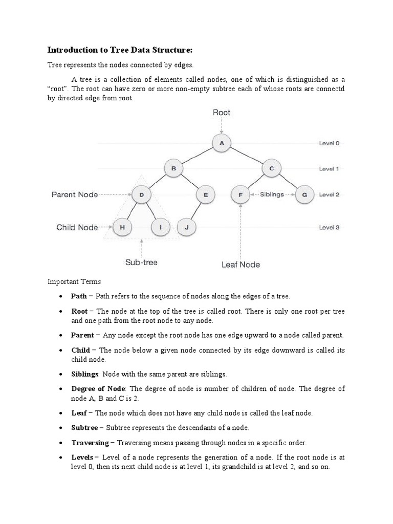 Introduction To Tree Data Structure | PDF