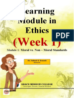 Learning Module in Ethics: (Week 1)