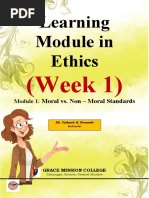 Learning Module in Ethics: (Week 1)