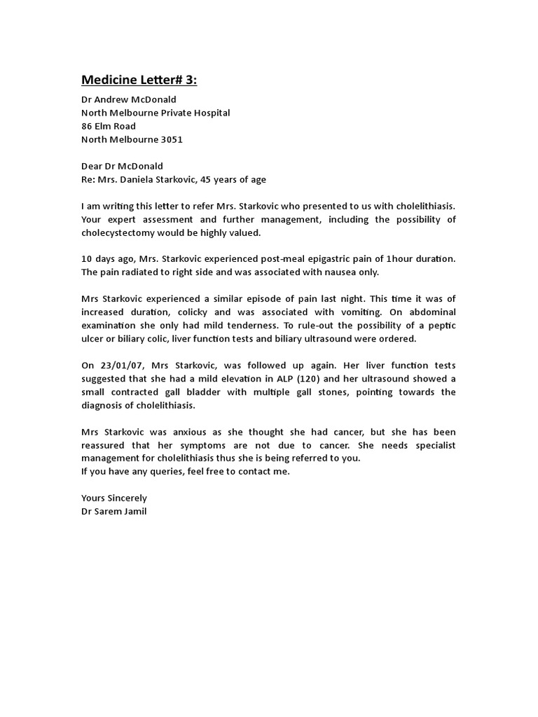 Medicine Letter | PDF