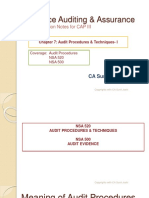 Chapter 7 Audit Procedures & Techniques (NSA 520) 