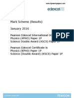 Mark Scheme (Results) January 2016