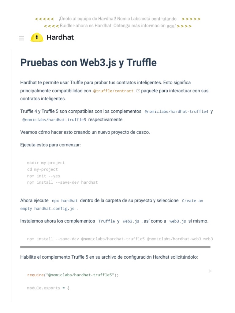 Testing With 3.Js & Truffle Hardhat Ethereum Development